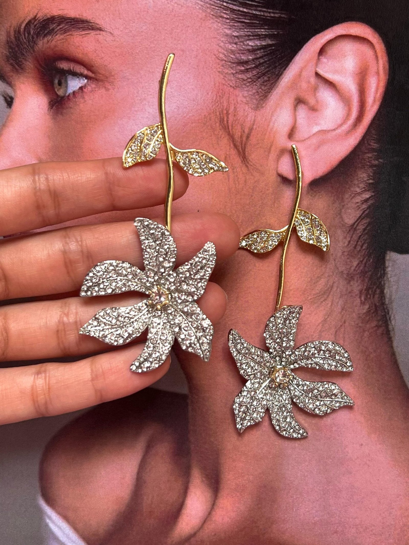 Petal Noir Earrings - Image 2