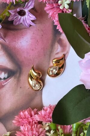 Golden swirl earrings