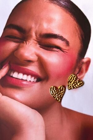 Chunky heart earrings