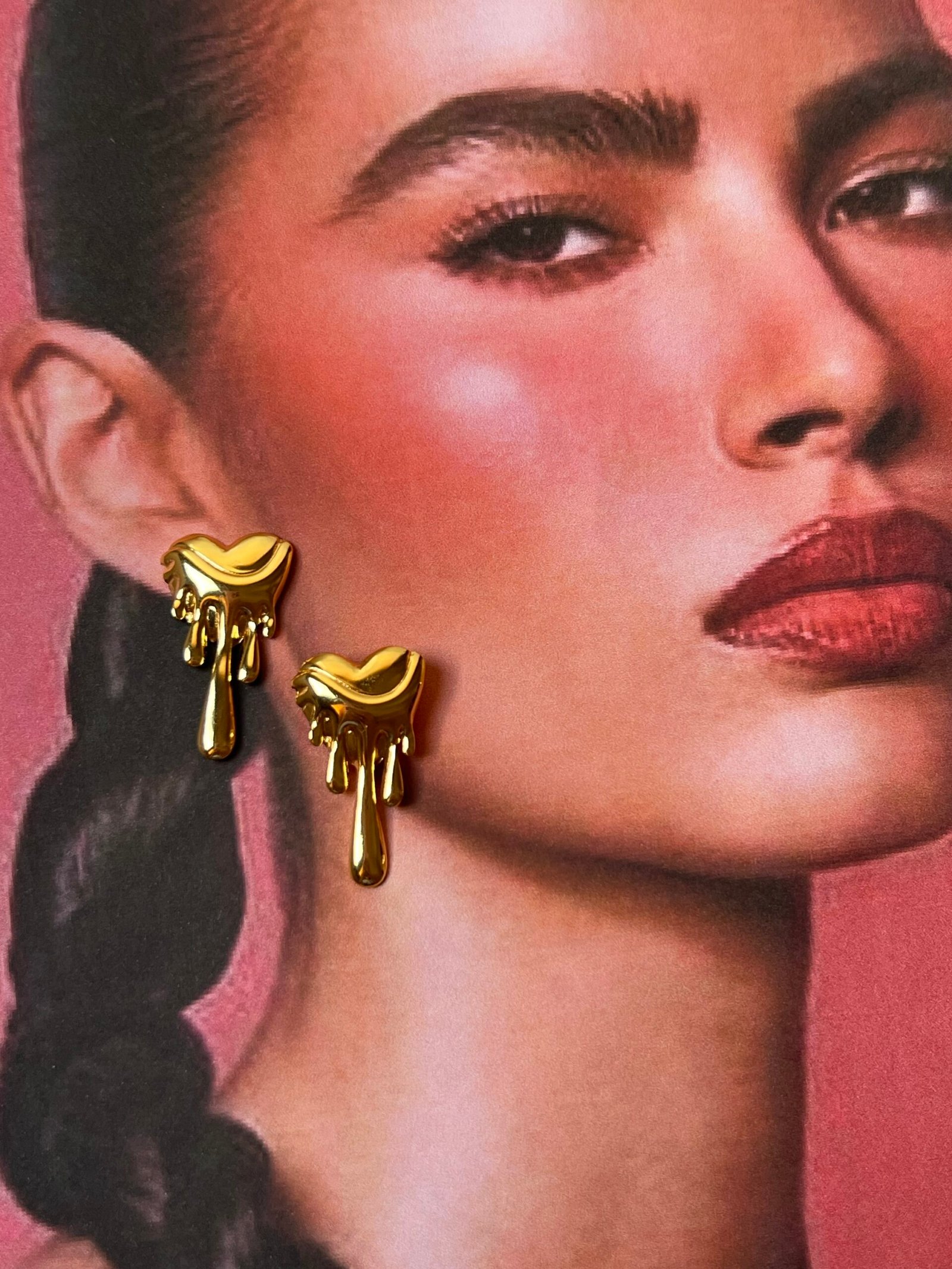 Melted heart earrings - Image 2