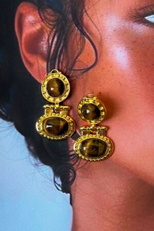 Tiger’s eye earrings