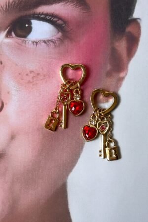Forbidden key earrings