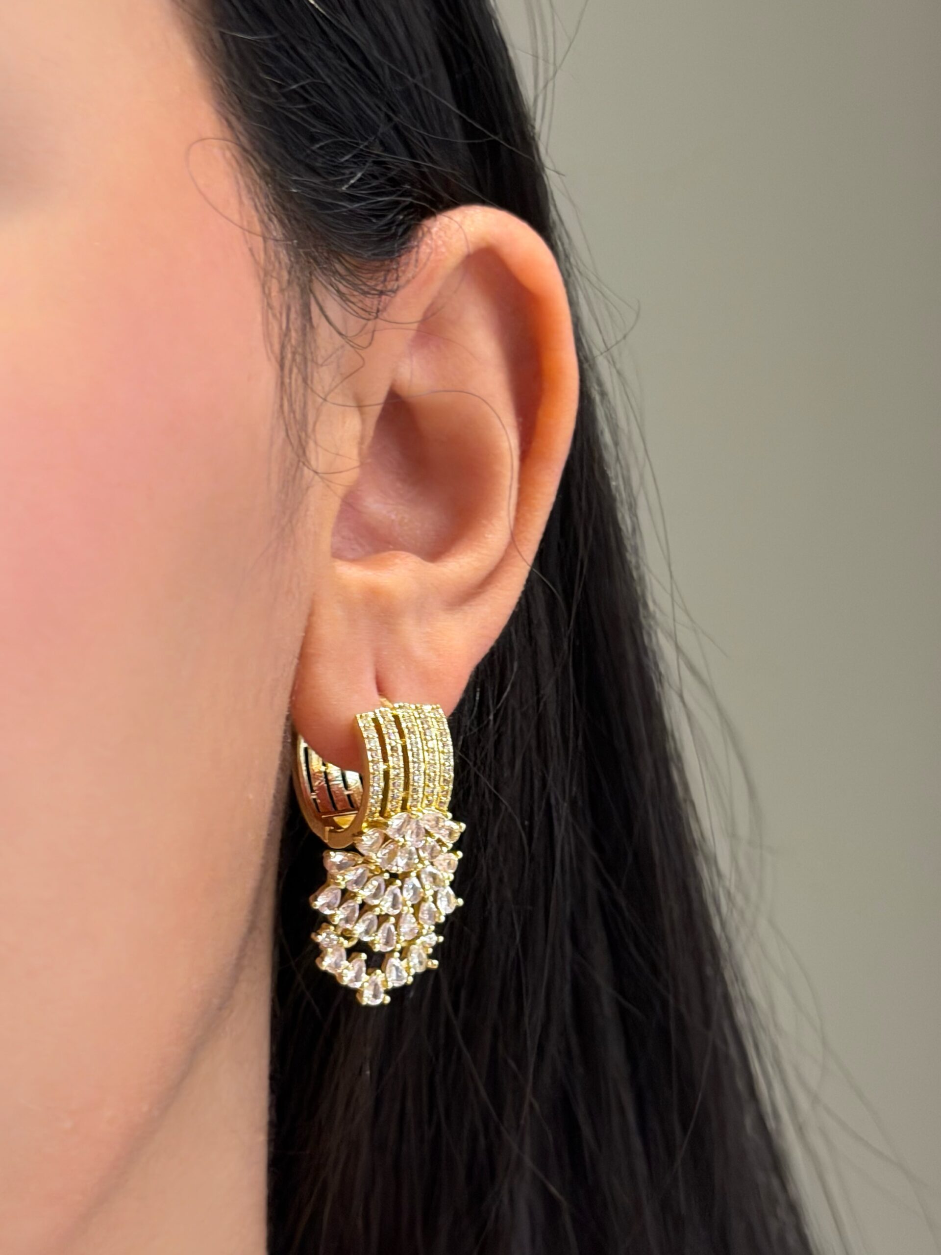 Bridal Golden hoops