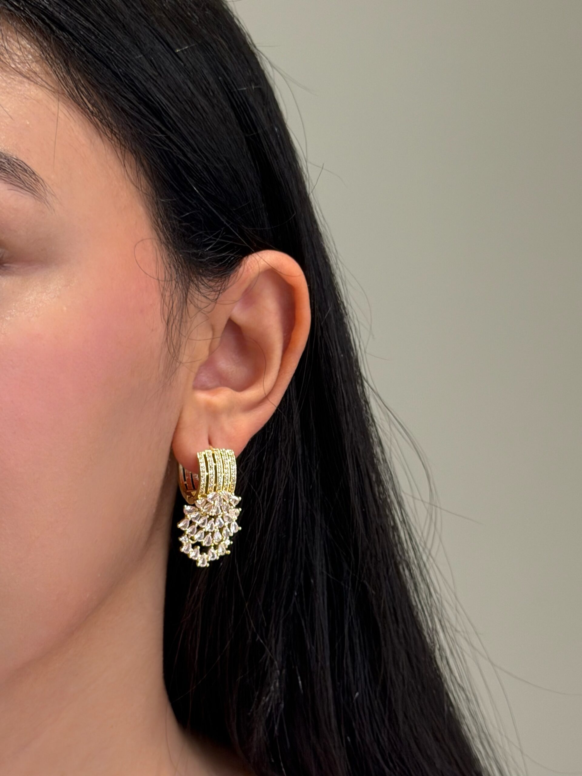 Bridal Golden hoops - Image 2