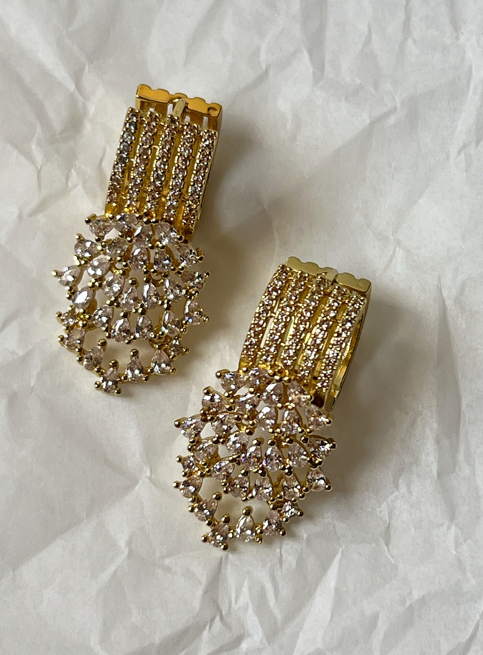Bridal Golden hoops - Image 4